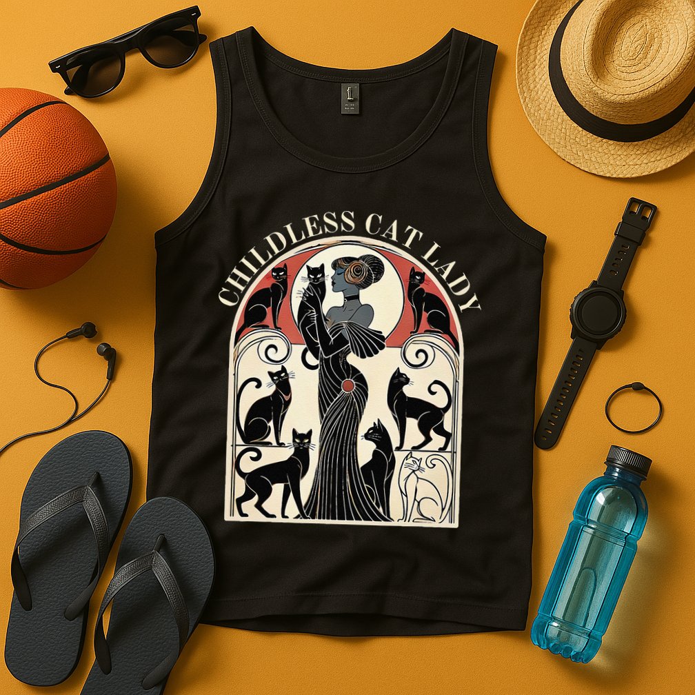 Childless Cat Ladies Cat Karma Retro Funny Tank Top