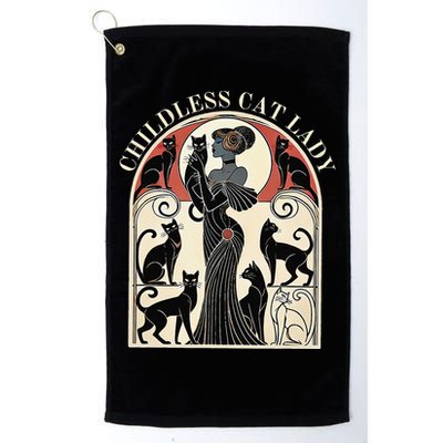 Childless Cat Ladies Cat Karma Retro Funny Golf Towel