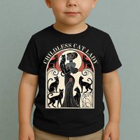 Childless Cat Ladies Cat Karma Retro Funny Toddler T-Shirt