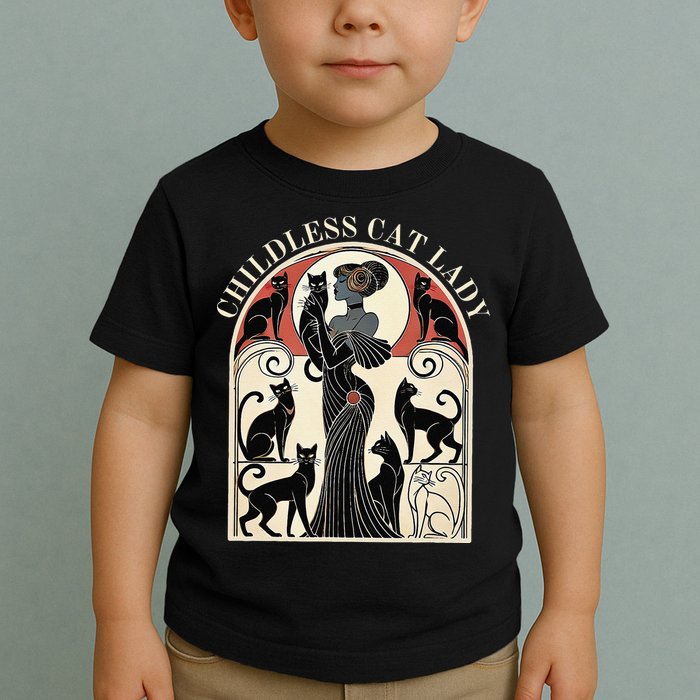 Childless Cat Ladies Cat Karma Retro Funny Toddler T-Shirt
