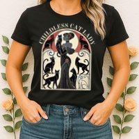 Childless Cat Ladies Cat Karma Retro Funny Womens T-Shirt