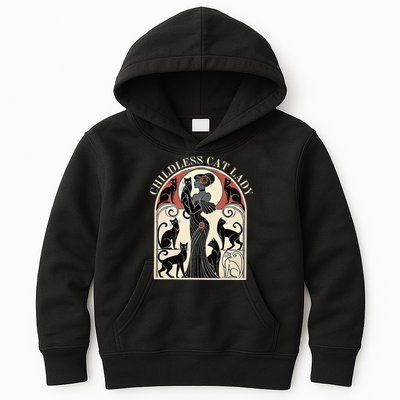 Childless Cat Ladies Cat Karma Retro Funny Kids Hoodie