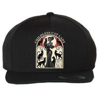 Childless Cat Ladies Cat Karma Retro Funny Wool Snapback Cap