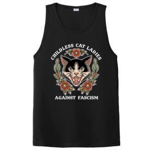 Childless Cat Ladies Against Fascism Funny Cat Feminist PosiCharge Competitor Tank