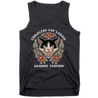 Childless Cat Ladies Against Fascism Funny Cat Feminist Tank Top