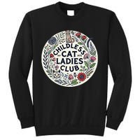 Childless Cat Ladies Club Illustration Cat Person Artwork Sweatshirt