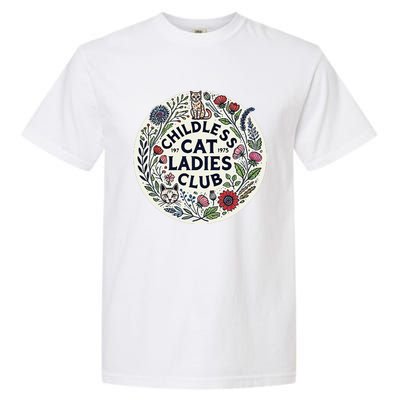 Childless Cat Ladies Club Illustration Cat Person Artwork Garment-Dyed Heavyweight T-Shirt