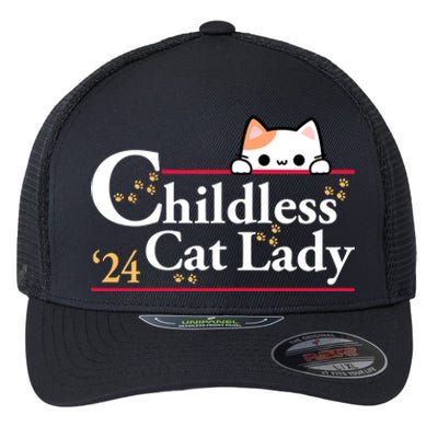 Childless Cat Lady For President Flexfit Unipanel Trucker Cap