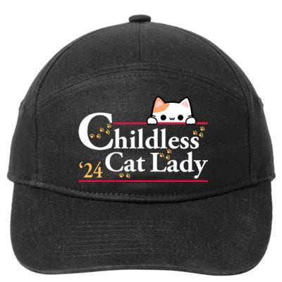 Childless Cat Lady For President 7-Panel Snapback Hat