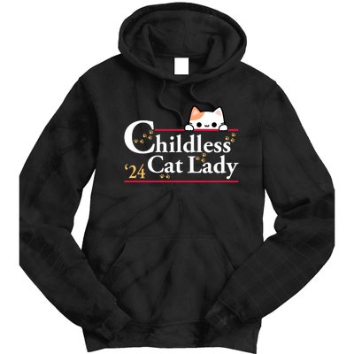 Childless Cat Lady For President Tie Dye Hoodie