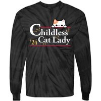 Childless Cat Lady For President Tie-Dye Long Sleeve Shirt