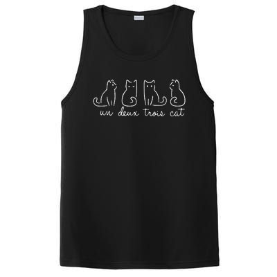 Cute Cat Lover Un Deux Trois PosiCharge Competitor Tank