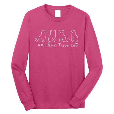 Cute Cat Lover Un Deux Trois Long Sleeve Shirt