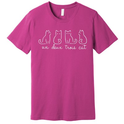 Cute Cat Lover Un Deux Trois Premium T-Shirt