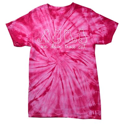 Cute Cat Lover Un Deux Trois Tie-Dye T-Shirt