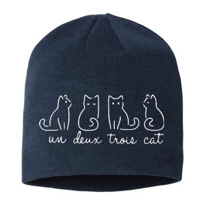 Cute Cat Lover Un Deux Trois Sustainable Beanie