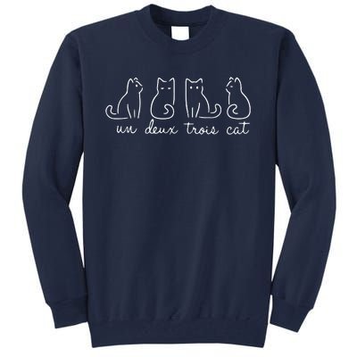 Cute Cat Lover Un Deux Trois Tall Sweatshirt