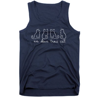 Cute Cat Lover Un Deux Trois Tank Top