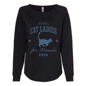 Childless Cat Ladies For Kamala 2024 Harris 47 Election 2024 Womens California Wash Sweatshirt