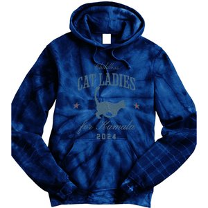 Childless Cat Ladies For Kamala 2024 Harris 47 Election 2024 Tie Dye Hoodie