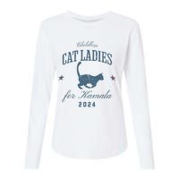 Childless Cat Ladies For Kamala 2024 Harris 47 Election 2024 Womens Cotton Relaxed Long Sleeve T-Shirt