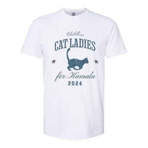 Childless Cat Ladies For Kamala 2024 Harris 47 Election 2024 Softstyle CVC T-Shirt