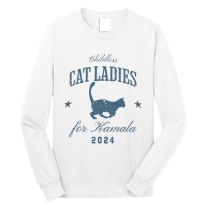 Childless Cat Ladies For Kamala 2024 Harris 47 Election 2024 Long Sleeve Shirt