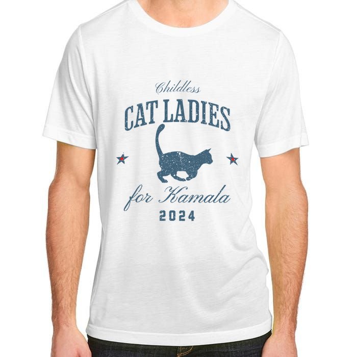 Childless Cat Ladies For Kamala 2024 Harris 47 Election 2024 Adult ChromaSoft Performance T-Shirt