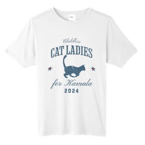 Childless Cat Ladies For Kamala 2024 Harris 47 Election 2024 Tall Fusion ChromaSoft Performance T-Shirt