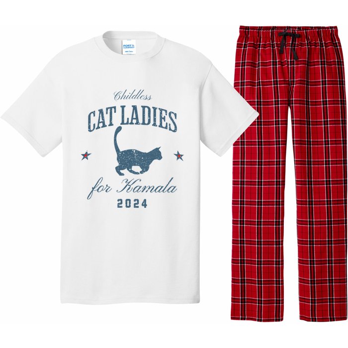 Childless Cat Ladies For Kamala 2024 Harris 47 Election 2024 Pajama Set