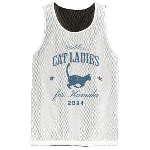 Childless Cat Ladies For Kamala 2024 Harris 47 Election 2024 Mesh Reversible Basketball Jersey Tank