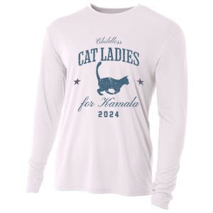 Childless Cat Ladies For Kamala 2024 Harris 47 Election 2024 Cooling Performance Long Sleeve Crew