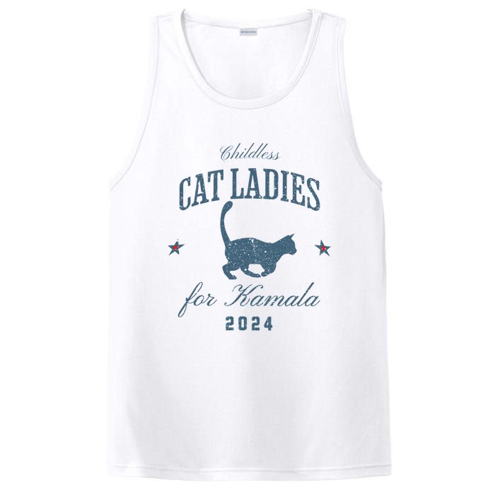 Childless Cat Ladies For Kamala 2024 Harris 47 Election 2024 PosiCharge Competitor Tank