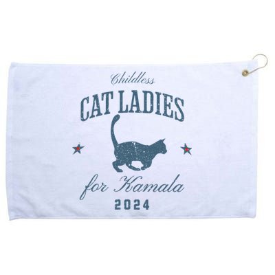 Childless Cat Ladies For Kamala 2024 Harris 47 Election 2024 Grommeted Golf Towel