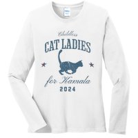 Childless Cat Ladies For Kamala 2024 Harris 47 Election 2024 Ladies Long Sleeve Shirt