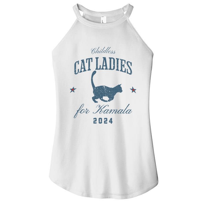 Childless Cat Ladies For Kamala 2024 Harris 47 Election 2024 Women's Perfect Tri Rocker Tank