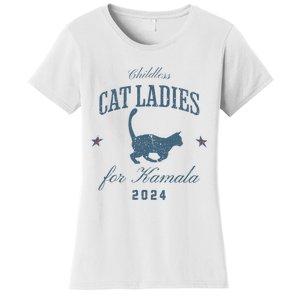 Childless Cat Ladies For Kamala 2024 Harris 47 Election 2024 Women's T-Shirt