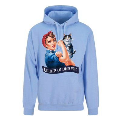 Childless Cat Ladies Vote Rosie The Riveter Unisex Surf Hoodie