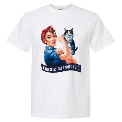 Childless Cat Ladies Vote Rosie The Riveter Garment-Dyed Heavyweight T-Shirt