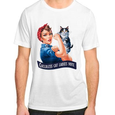 Childless Cat Ladies Vote Rosie The Riveter Adult ChromaSoft Performance T-Shirt