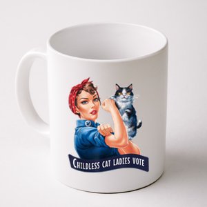 Childless Cat Ladies Vote Rosie The Riveter Coffee Mug