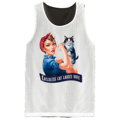 Childless Cat Ladies Vote Rosie The Riveter Mesh Reversible Basketball Jersey Tank