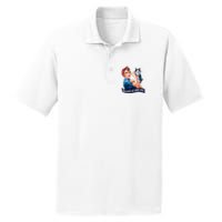 Childless Cat Ladies Vote Rosie The Riveter PosiCharge RacerMesh Polo