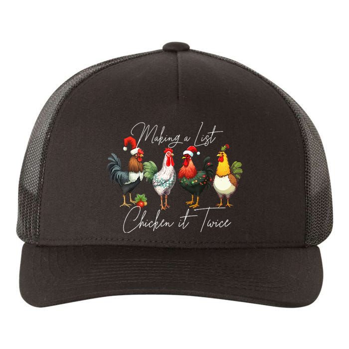 Christmas Chicken Lover Xmas Santa Hat Light Funny Farm  Yupoong Adult 5-Panel Trucker Hat