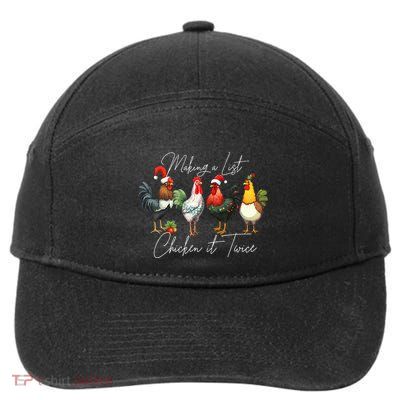 Christmas Chicken Lover Xmas Santa Hat Light Funny Farm  7-Panel Snapback Hat