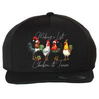 Christmas Chicken Lover Xmas Santa Hat Light Funny Farm  Wool Snapback Cap