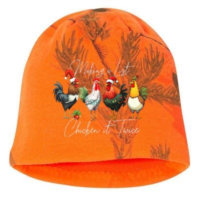 Christmas Chicken Lover Xmas Santa Hat Light Funny Farm  Kati - Camo Knit Beanie