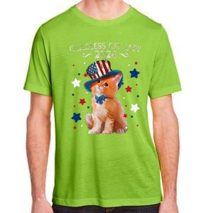 Childless Cat Lady 2024 Ladies Voting Kamala Cat Us Flag Hat Adult ChromaSoft Performance T-Shirt