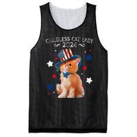 Childless Cat Lady 2024 Ladies Voting Kamala Cat Us Flag Hat Mesh Reversible Basketball Jersey Tank