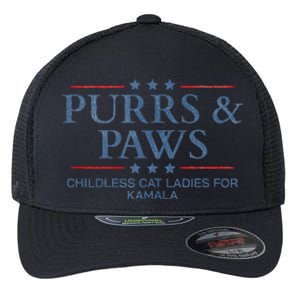 Childless Cat Lady 2024 Ladies Voting Kamala Purrs And Paws Flexfit Unipanel Trucker Cap